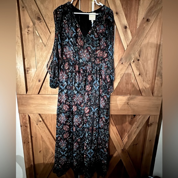 ModCloth Maxi shimmer floral maxi dress - Picture 2 of 2